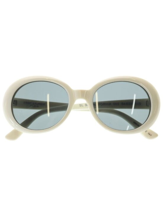 Saint Laurent Paris California Surf Collection Oval Sunglasses White Eyewear main image 4